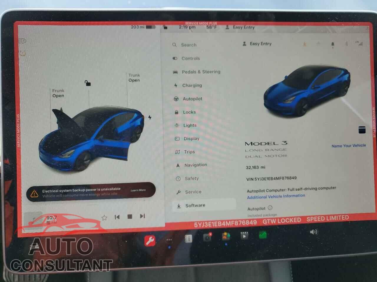 TESLA MODEL 3 2021 - 5YJ3E1EB4MF876849