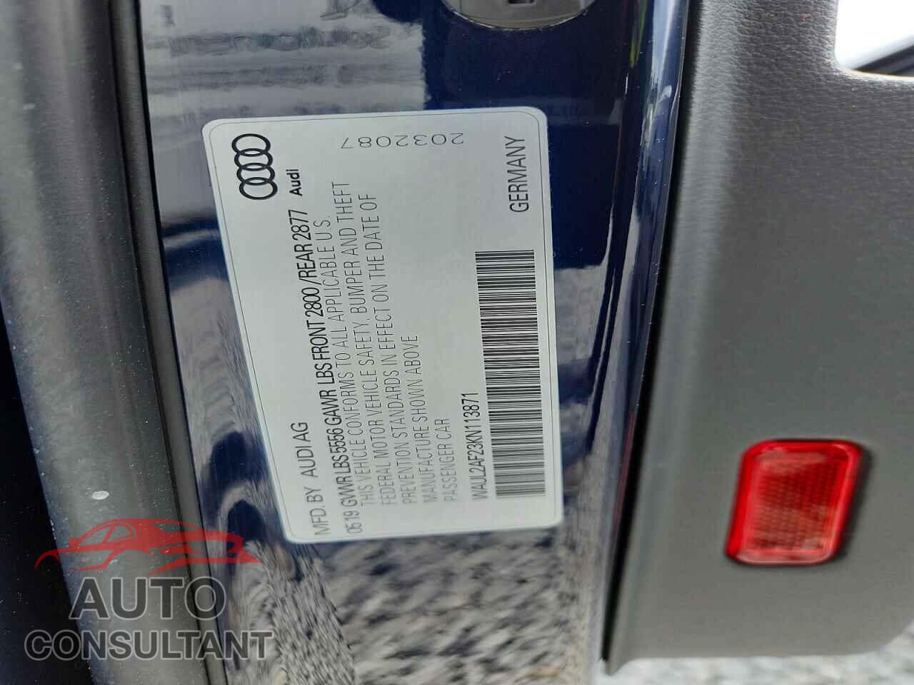AUDI A6 2019 - WAUL2AF23KN113871