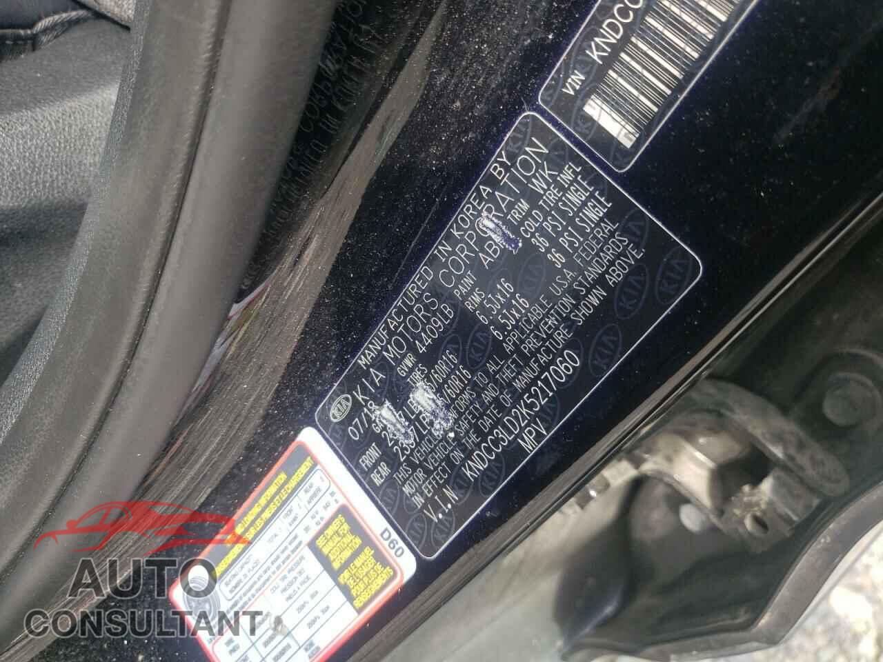 KIA NIRO 2019 - KNDCC3LD2K5217060