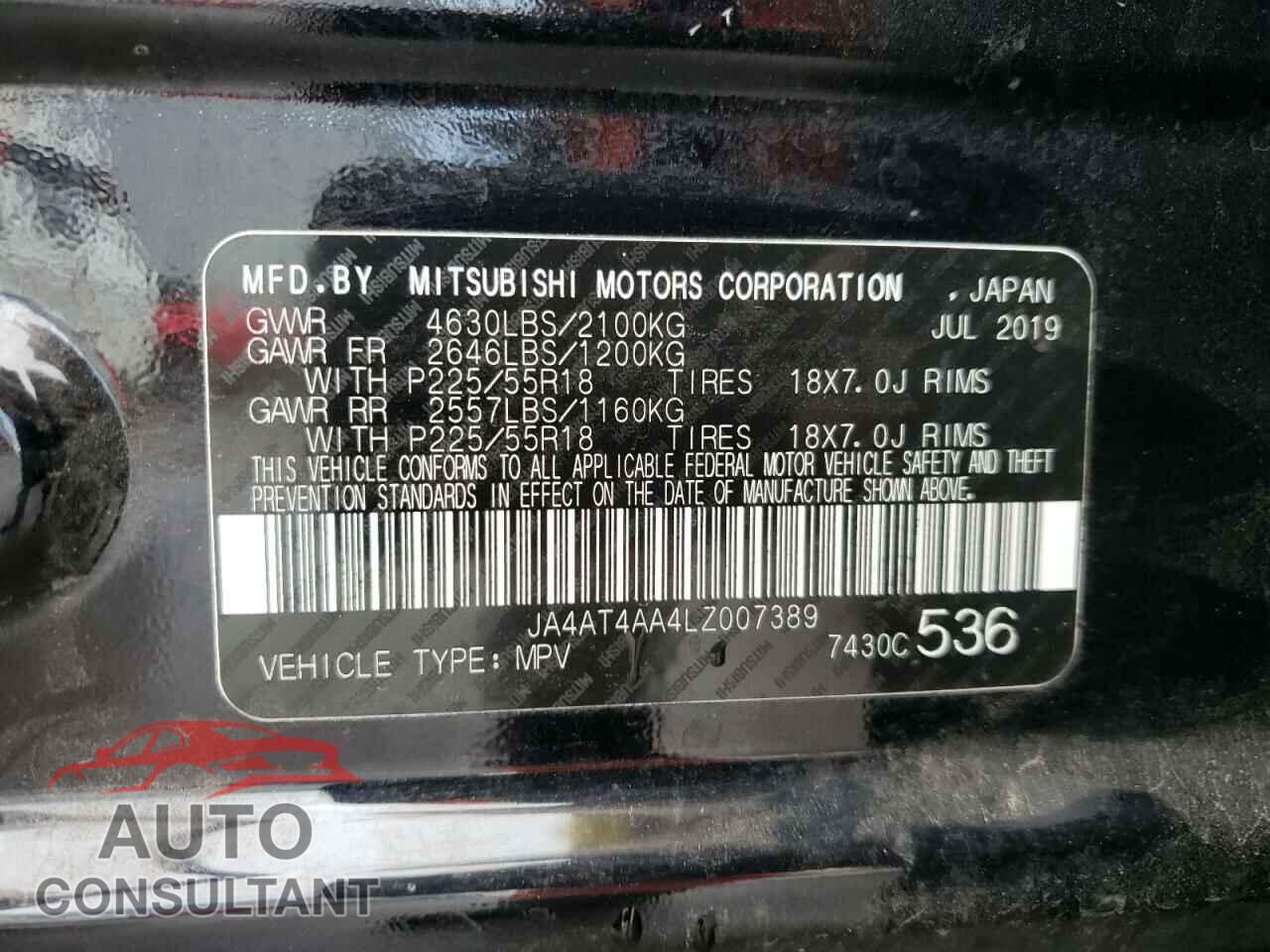 MITSUBISHI ECLIPSE 2020 - JA4AT4AA4LZ007389