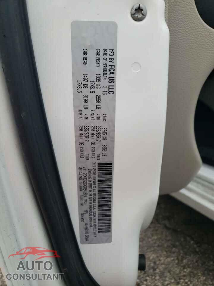 DODGE CARAVAN 2016 - 2C4RDGBGXGR341324
