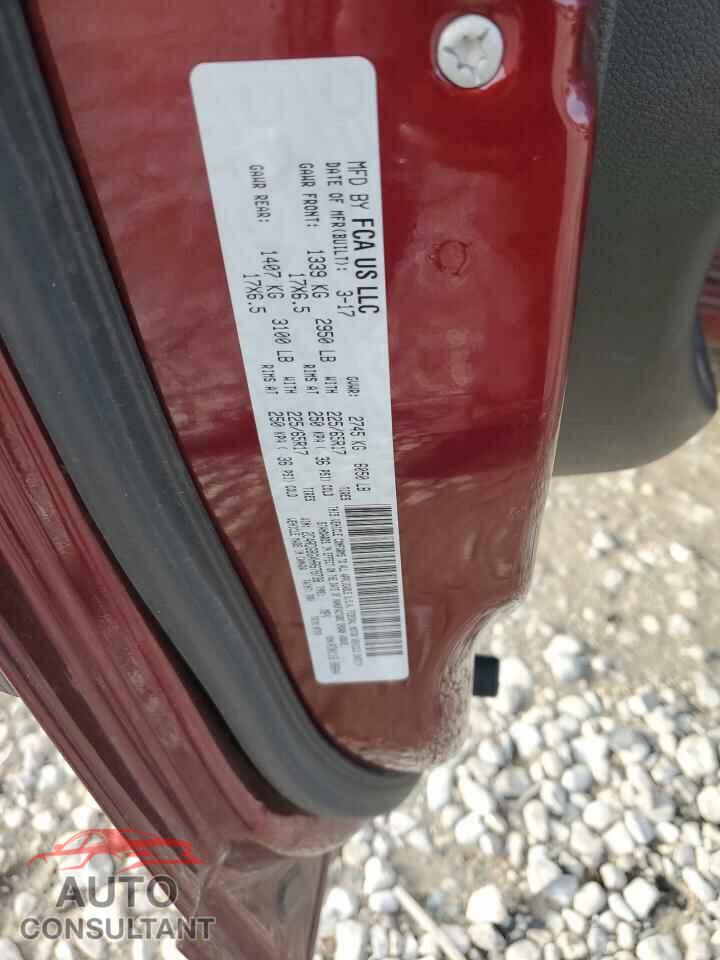 DODGE CARAVAN 2017 - 2C4RDGBGXHR678738