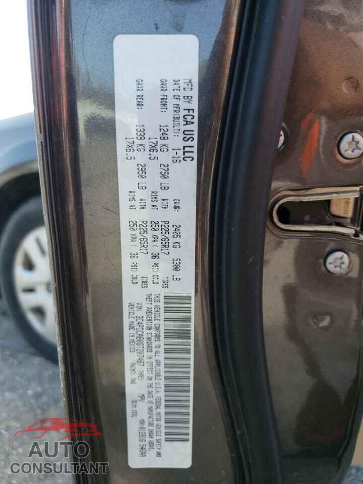 DODGE JOURNEY 2016 - 3C4PDCAB0GT207487