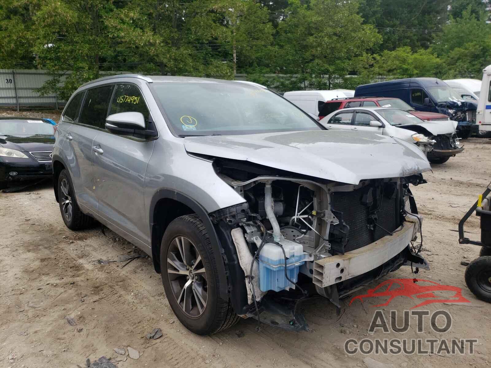 TOYOTA HIGHLANDER 2016 - 5TDJKRFH9GS313894