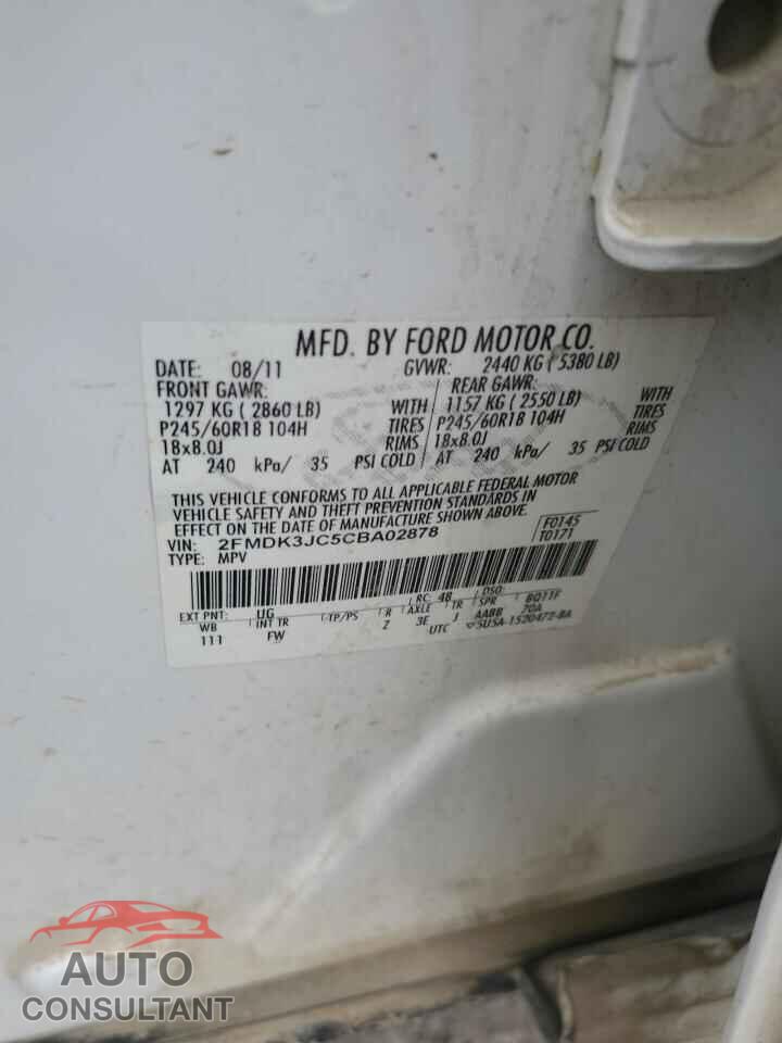 FORD EDGE 2012 - 2FMDK3JC5CBA02878