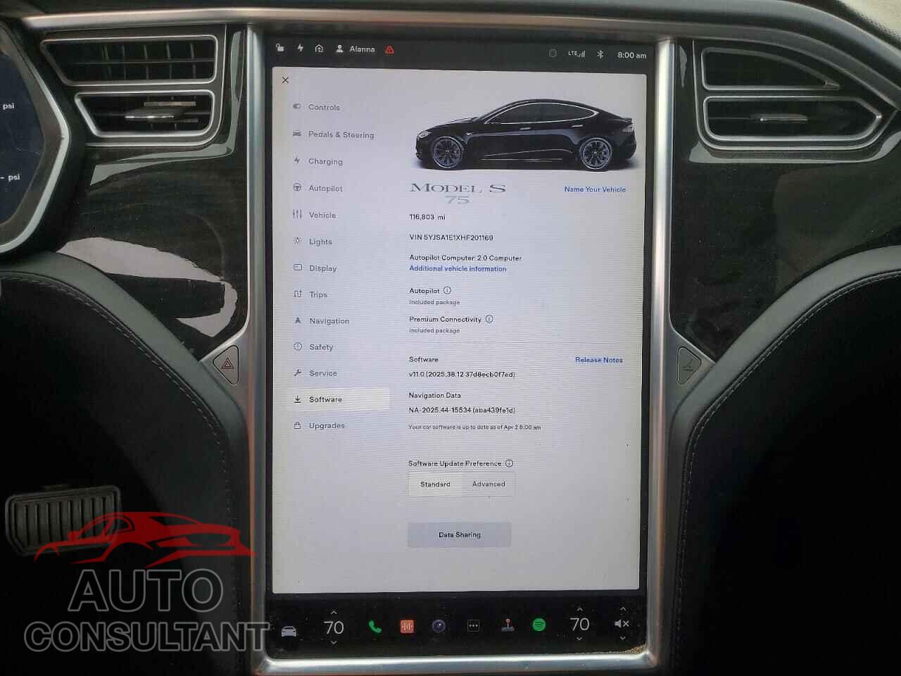 TESLA MODEL S 2017 - 5YJSA1E1XHF201169