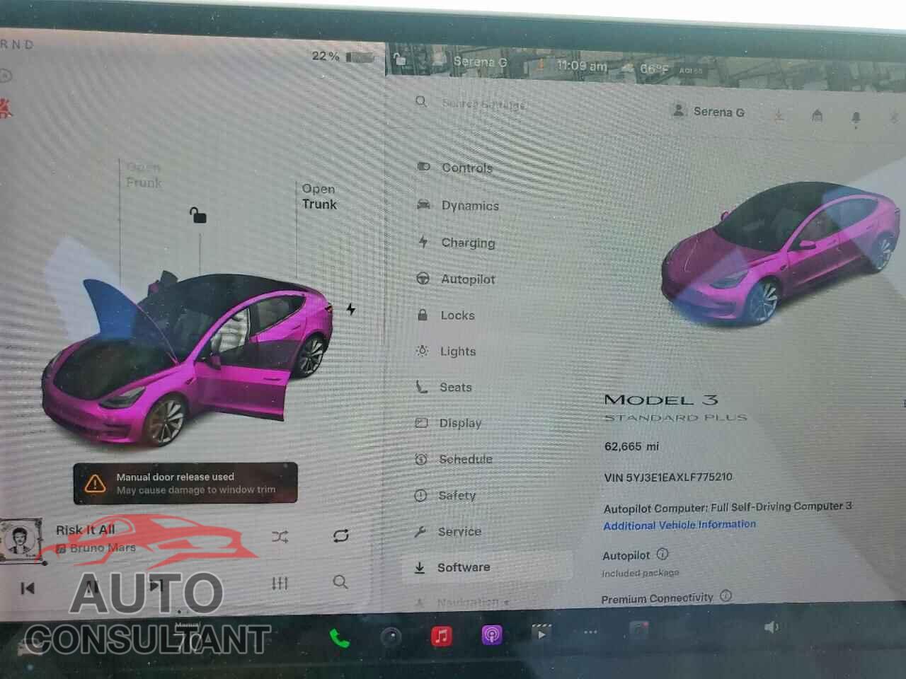 TESLA MODEL 3 2020 - 5YJ3E1EAXLF775210