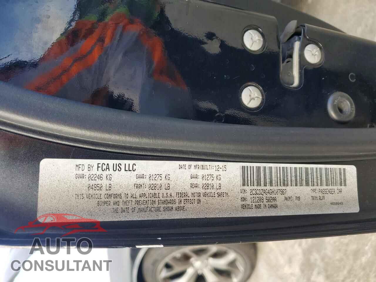 DODGE CHALLENGER 2016 - 2C3CDZAG4GH107967