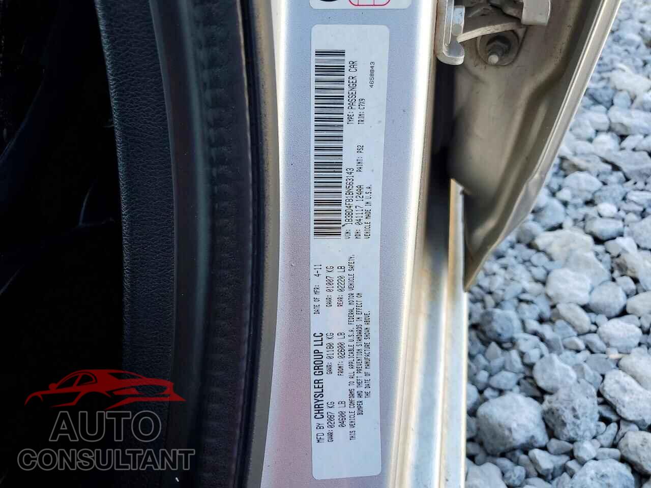 DODGE AVENGER 2011 - 1B3BD4FB1BN563143