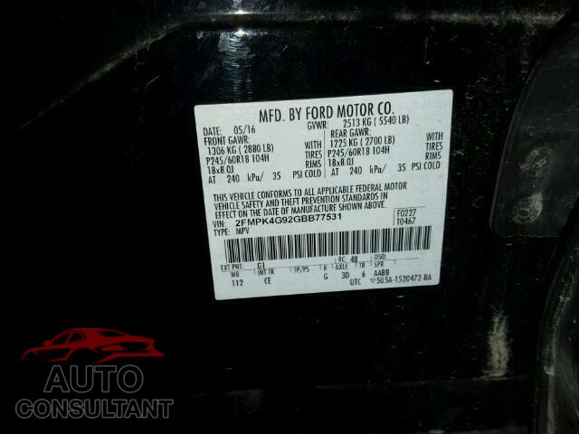 FORD EDGE SE 2016 - 2FMPK4G92GBB77531
