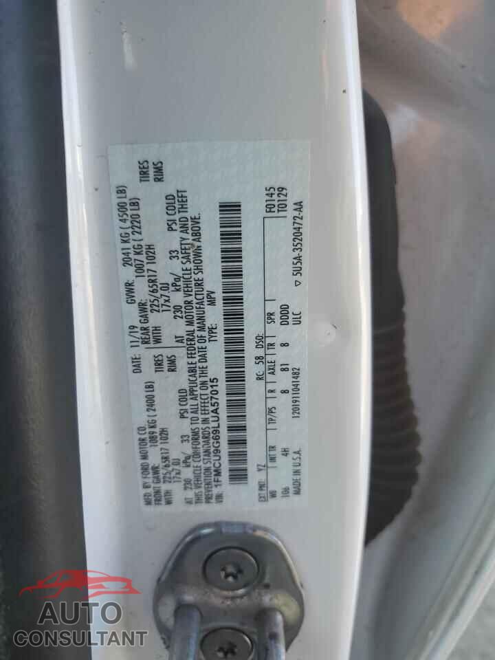 FORD ESCAPE 2020 - 1FMCU9G69LUA57015