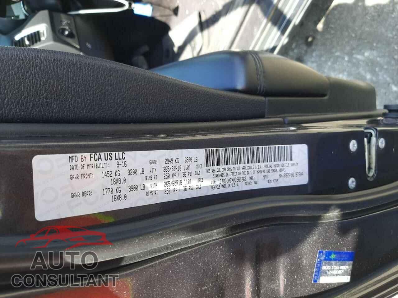 DODGE DURANGO 2017 - 1C4RDJAGXHC661266