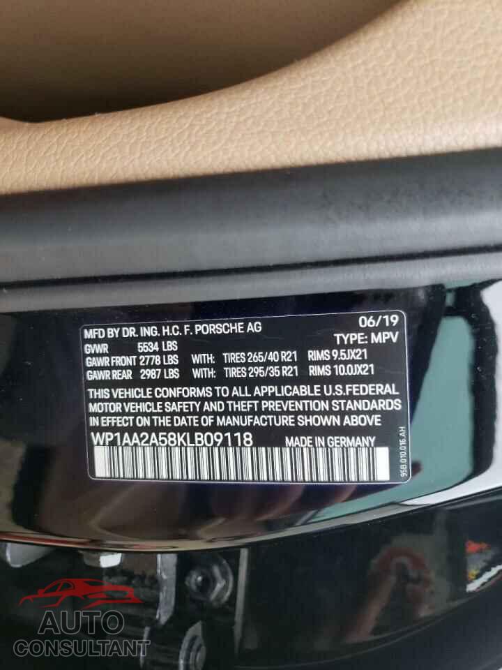 PORSCHE MACAN 2019 - WP1AA2A58KLB09118