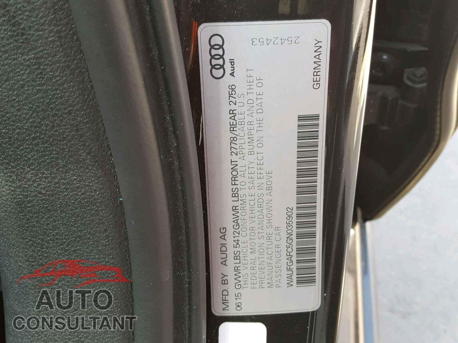 AUDI A6 2016 - WAUFGAFC5GN035902