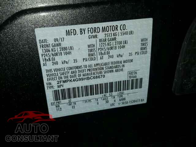 FORD EDGE SE 2017 - 2FMPK4G99HBC68670