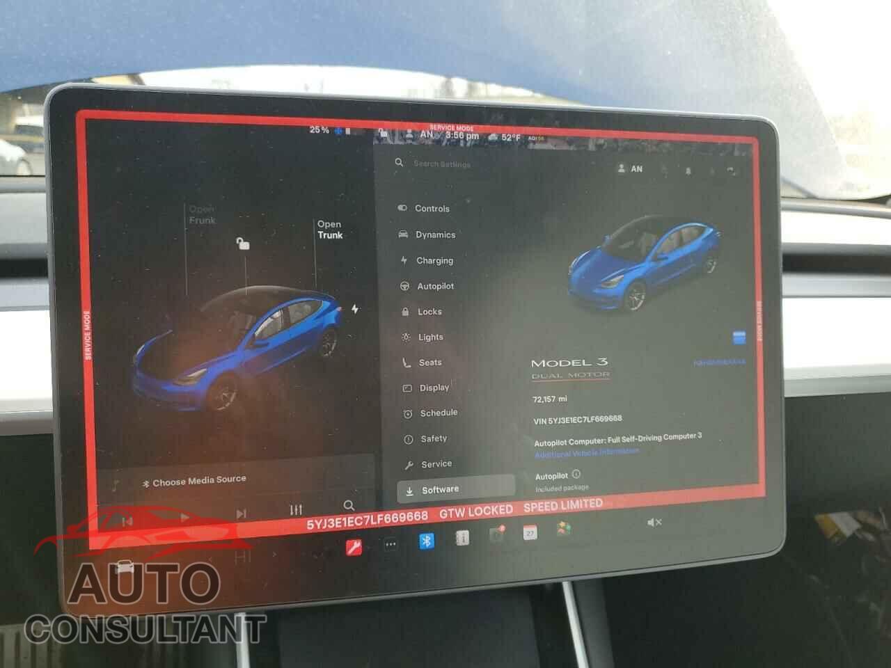 TESLA MODEL 3 2020 - 5YJ3E1EC7LF669668