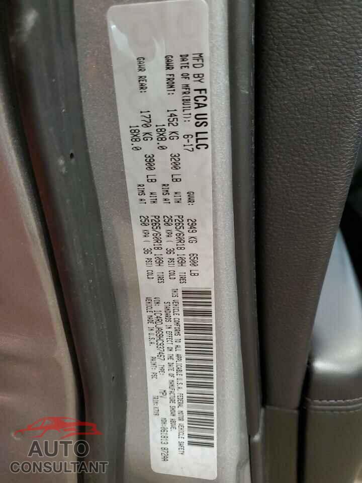 DODGE DURANGO 2017 - 1C4RDJAG9HC937467