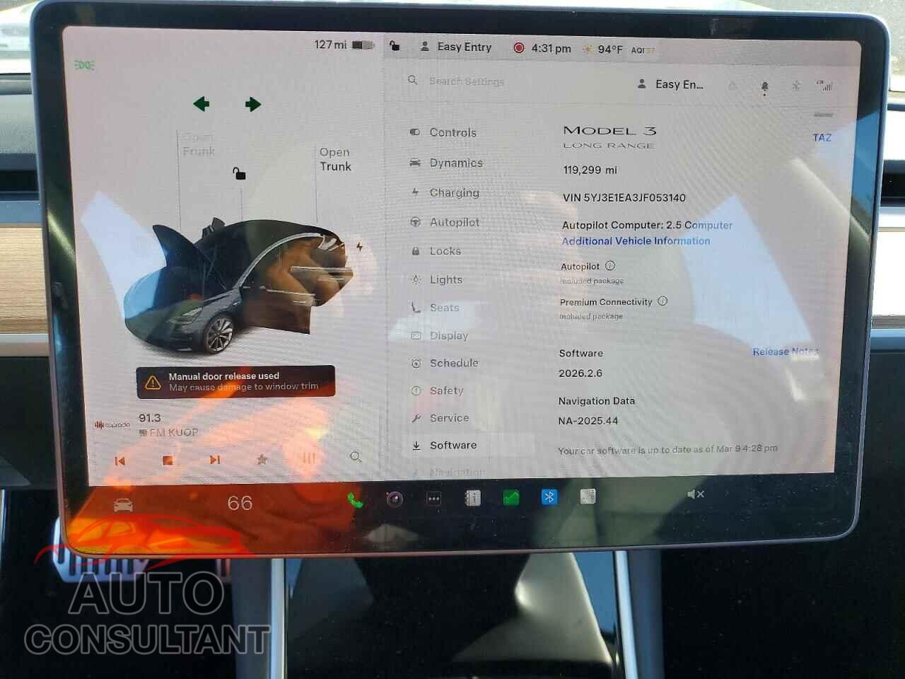 TESLA MODEL 3 2018 - 5YJ3E1EA3JF053140