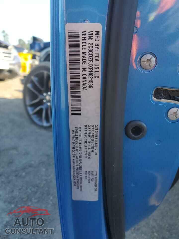 DODGE CHALLENGER 2023 - 2C3CDZFJXPH621536