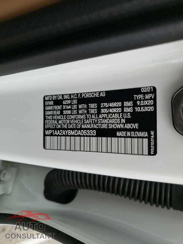 PORSCHE CAYENNE 2021 - WP1AA2AY8MDA05333