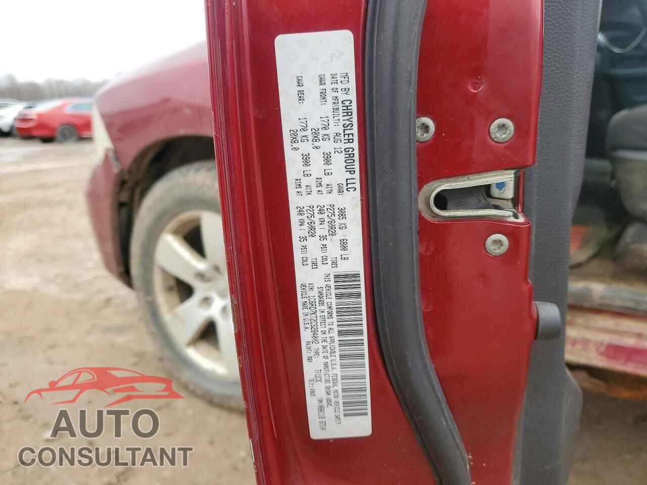 DODGE RAM 1500 2012 - 1C6RD7KT2CS284002