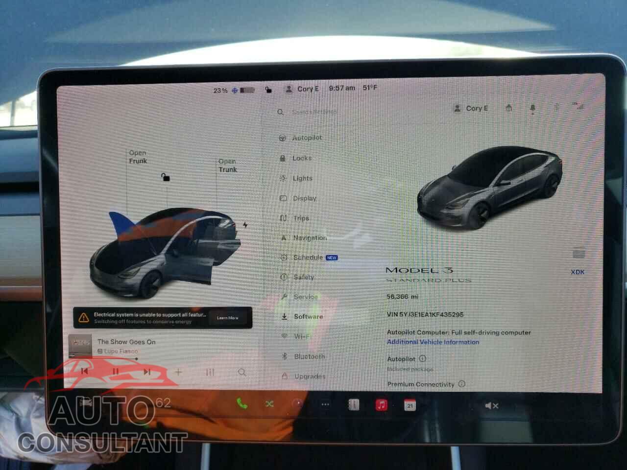 TESLA MODEL 3 2019 - 5YJ3E1EA1KF435295