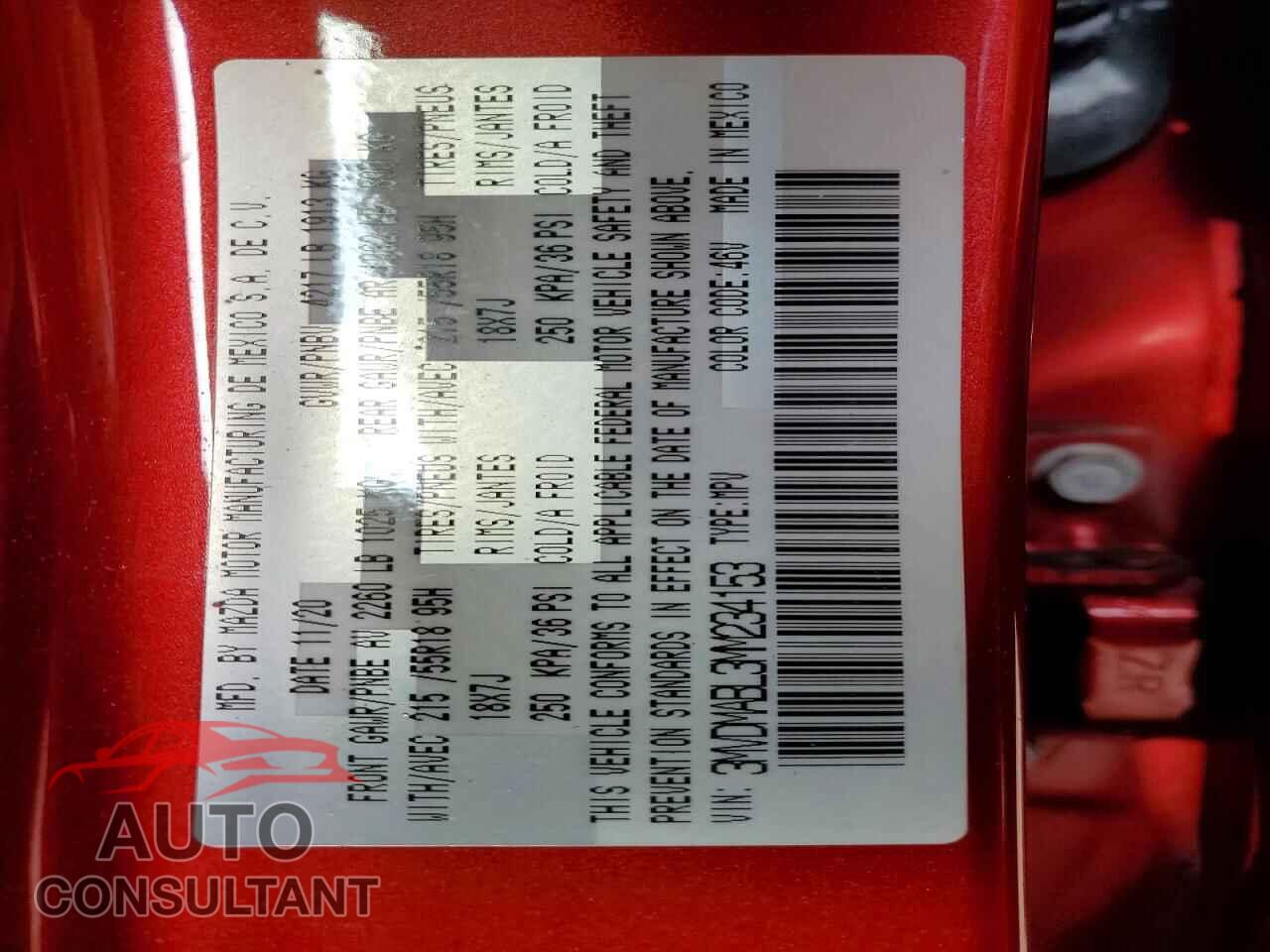 MAZDA CX30 2021 - 3MVDMABL3MM234153