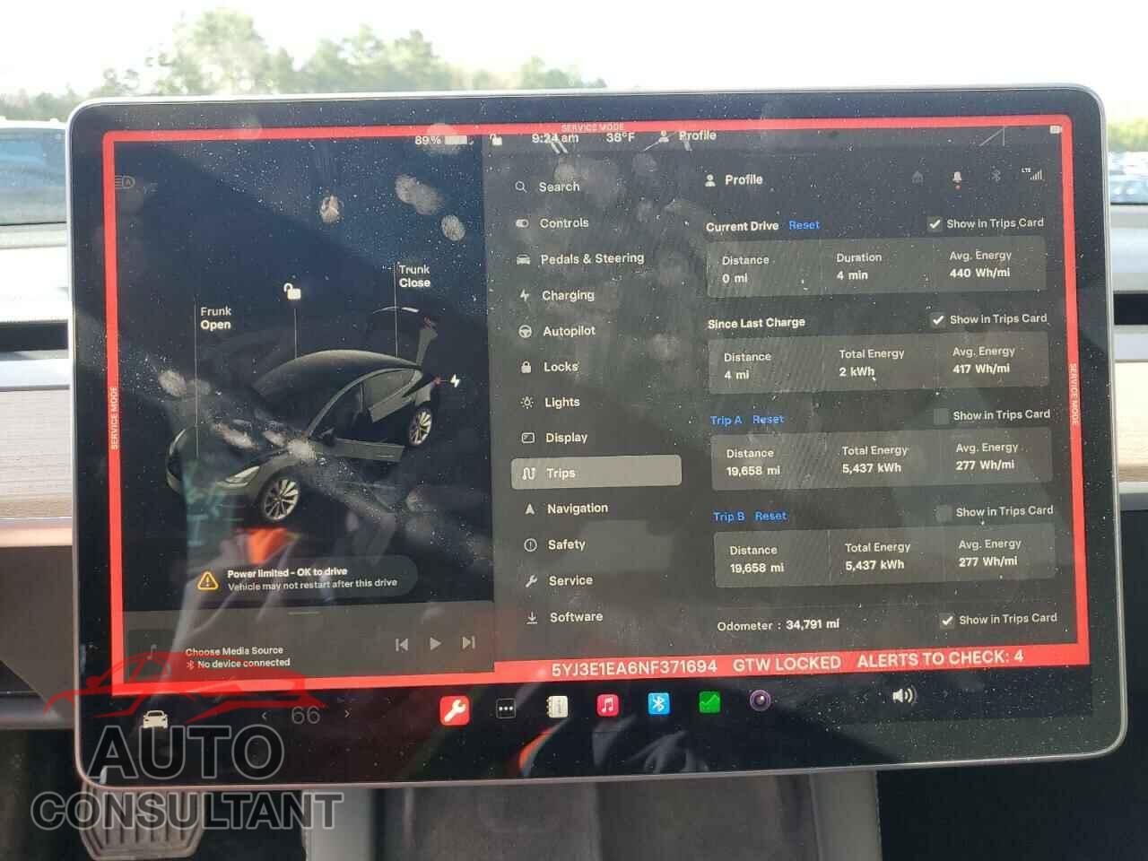 TESLA MODEL 3 2022 - 5YJ3E1EA6NF371694