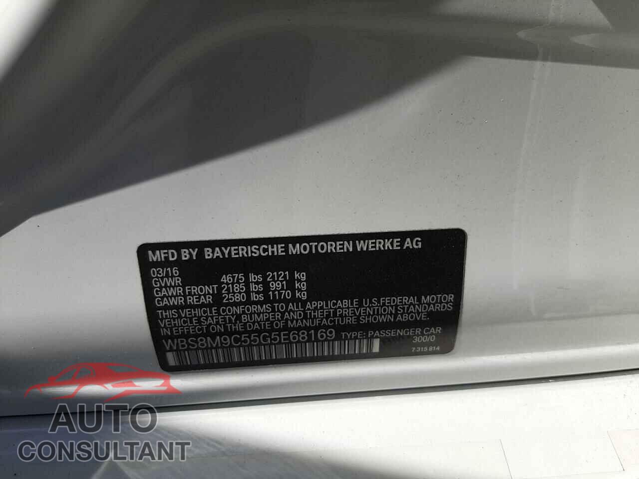 BMW M3 2016 - WBS8M9C55G5E68169