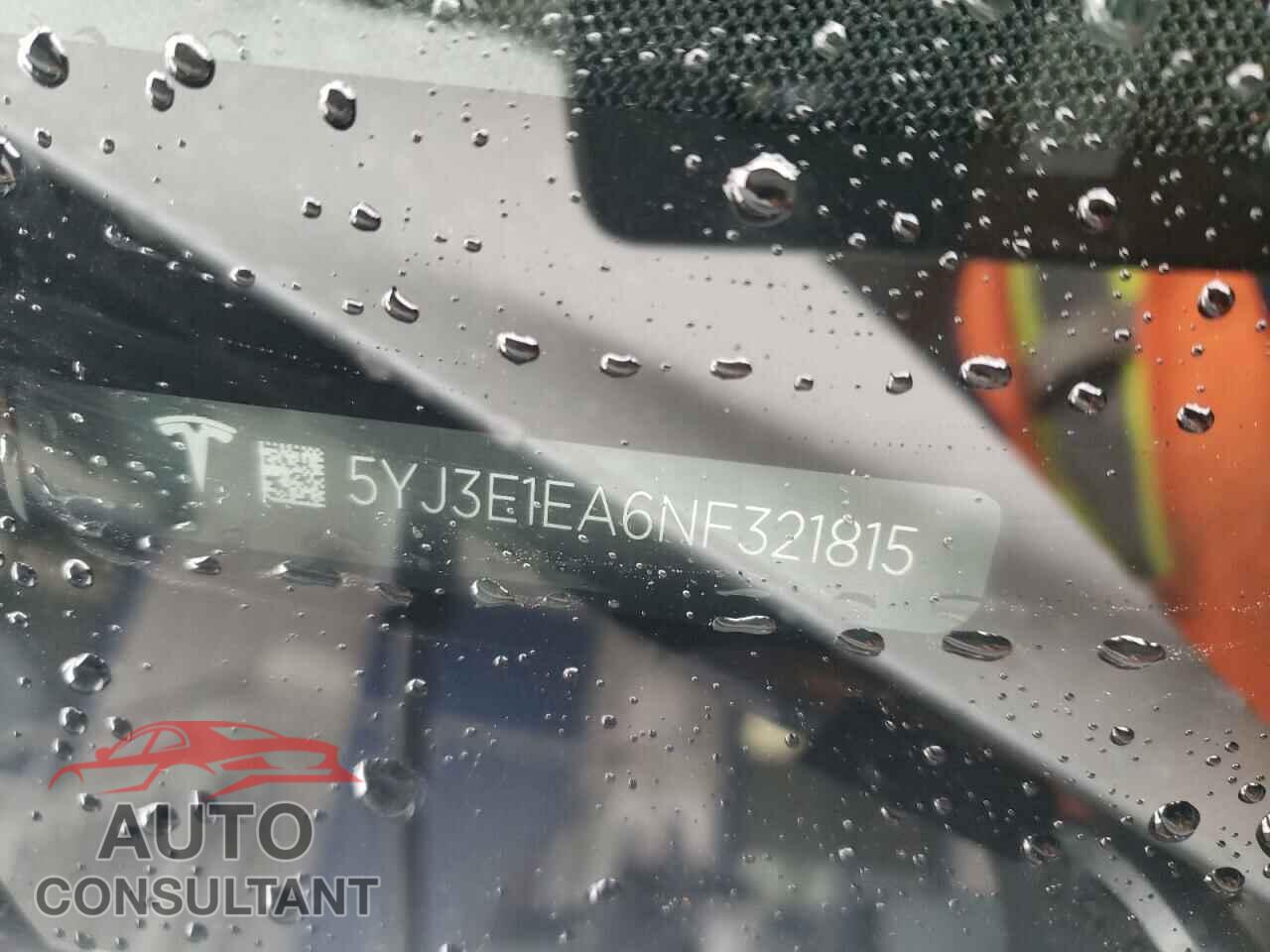 TESLA MODEL 3 2022 - 5YJ3E1EA6NF321815