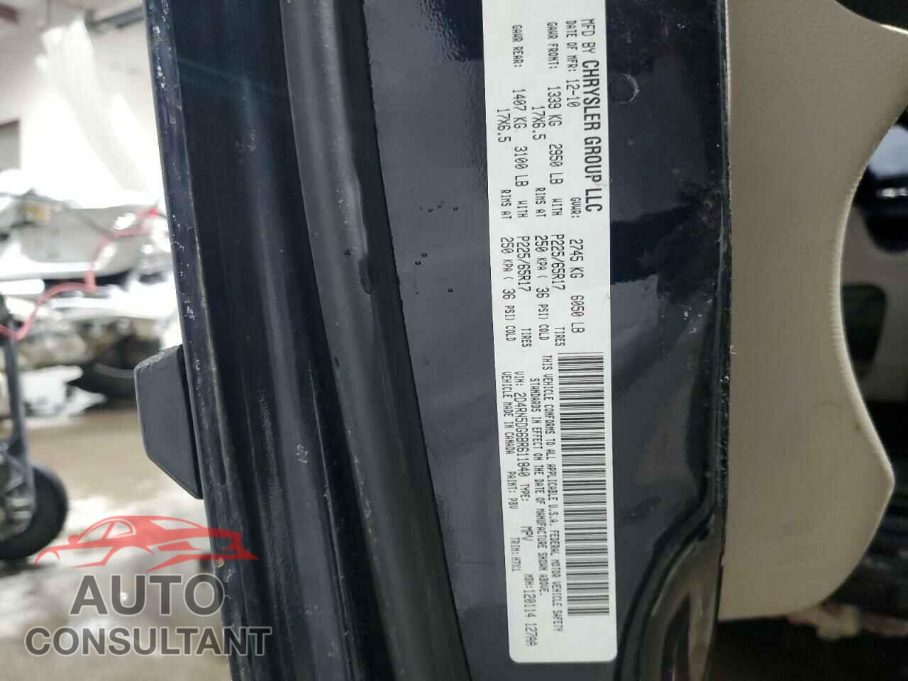 DODGE CARAVAN 2011 - 2D4RN5DG6BR611840