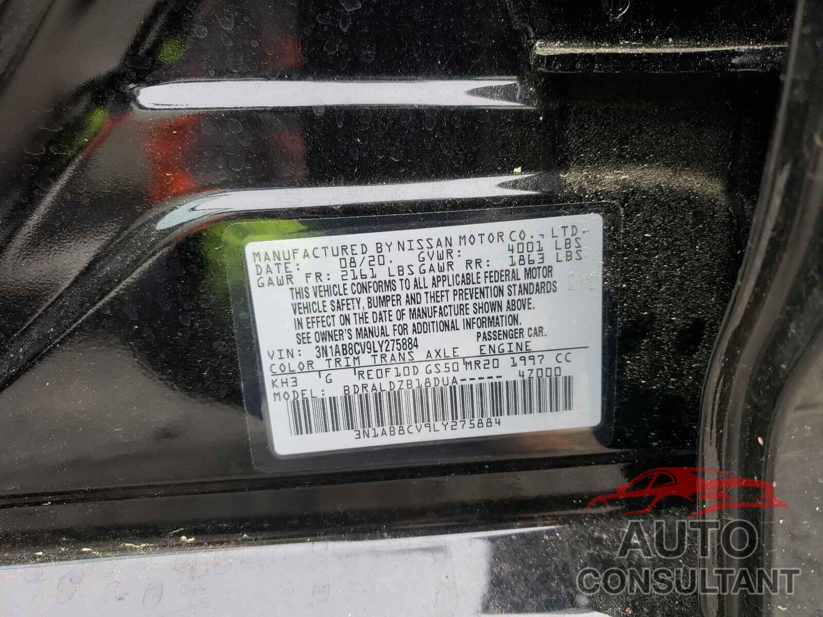 NISSAN SENTRA 2020 - 3N1AB8CV9LY275884