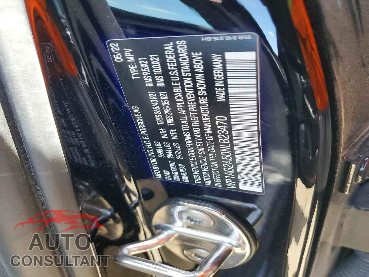 PORSCHE MACAN 2022 - WP1AG2A50NLB23470