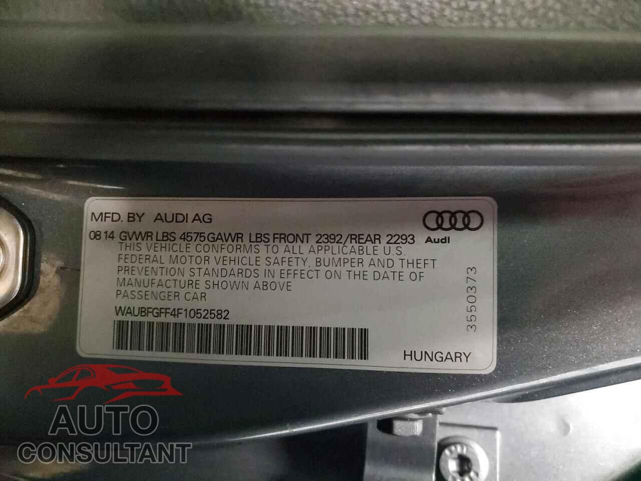 AUDI A3 2015 - WAUBFGFF4F1052582