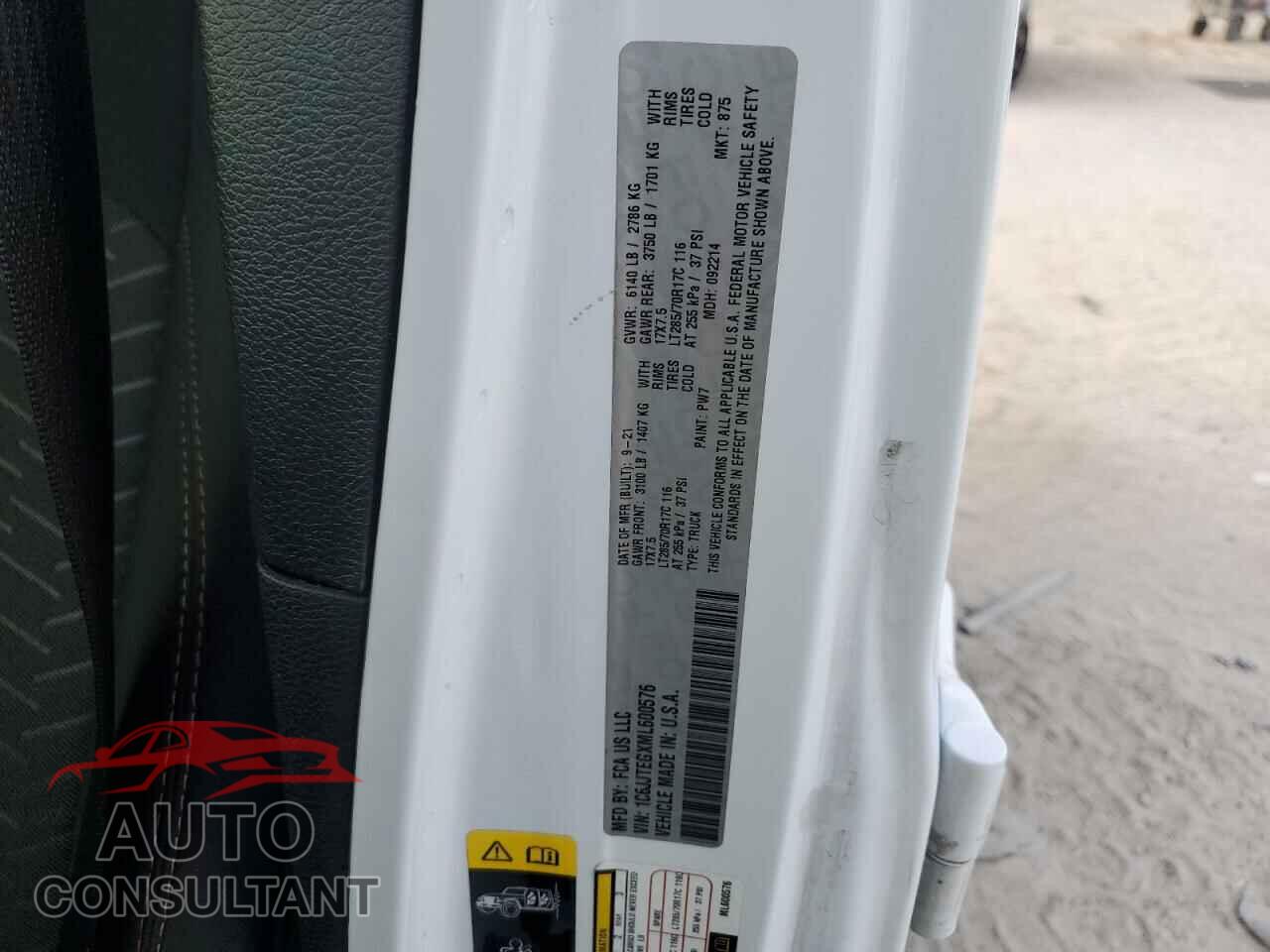 JEEP GLADIATOR 2021 - 1C6JJTEGXML600576
