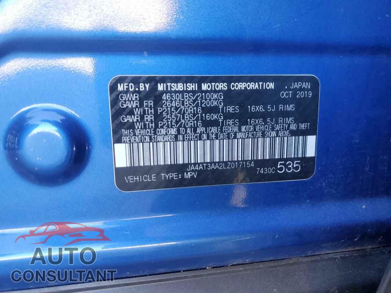 MITSUBISHI ECLIPSE 2020 - JA4AT3AA2LZ017154