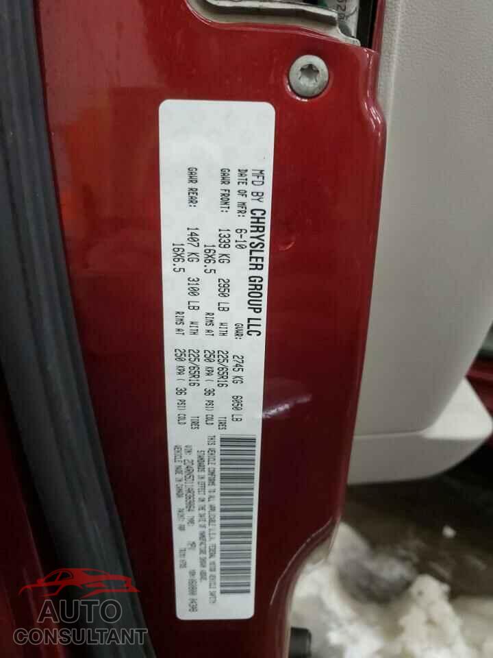 DODGE CARAVAN 2010 - 2D4RN5D11AR369064