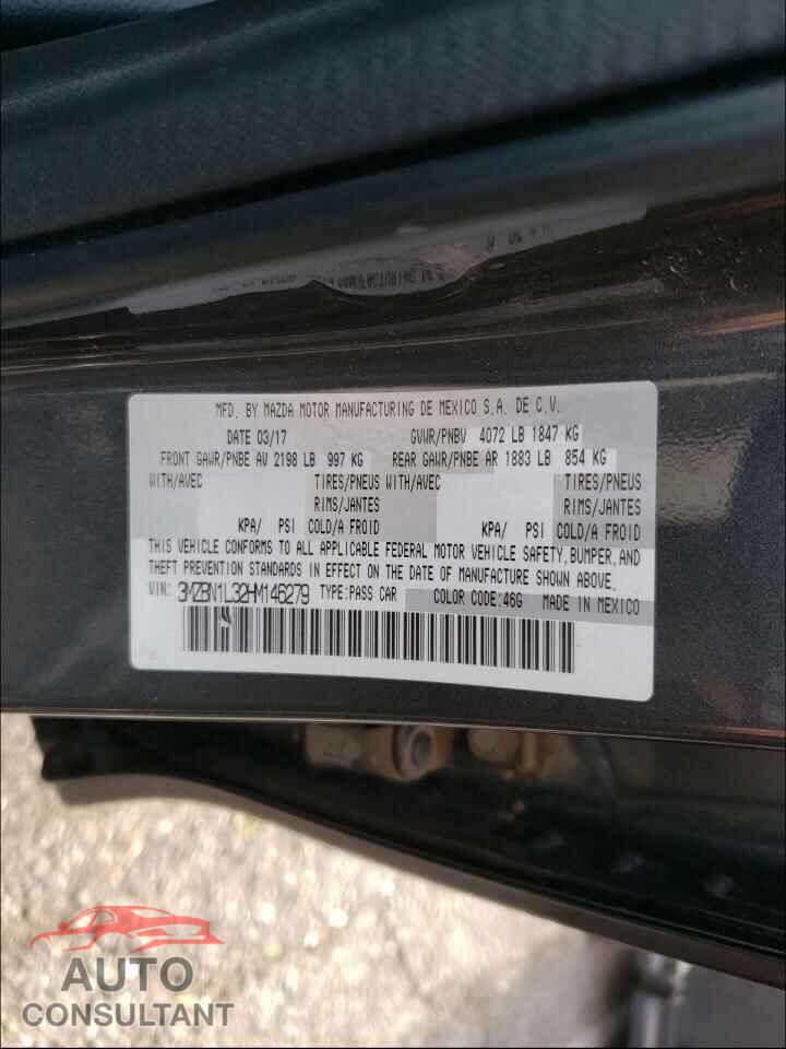 MAZDA 3 2017 - 3MZBN1L32HM146279