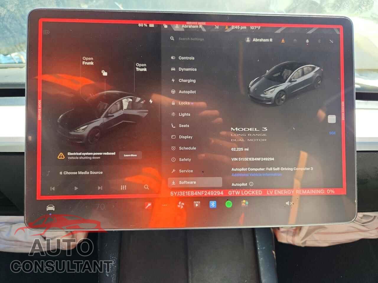 TESLA MODEL 3 2022 - 5YJ3E1EB4NF249294