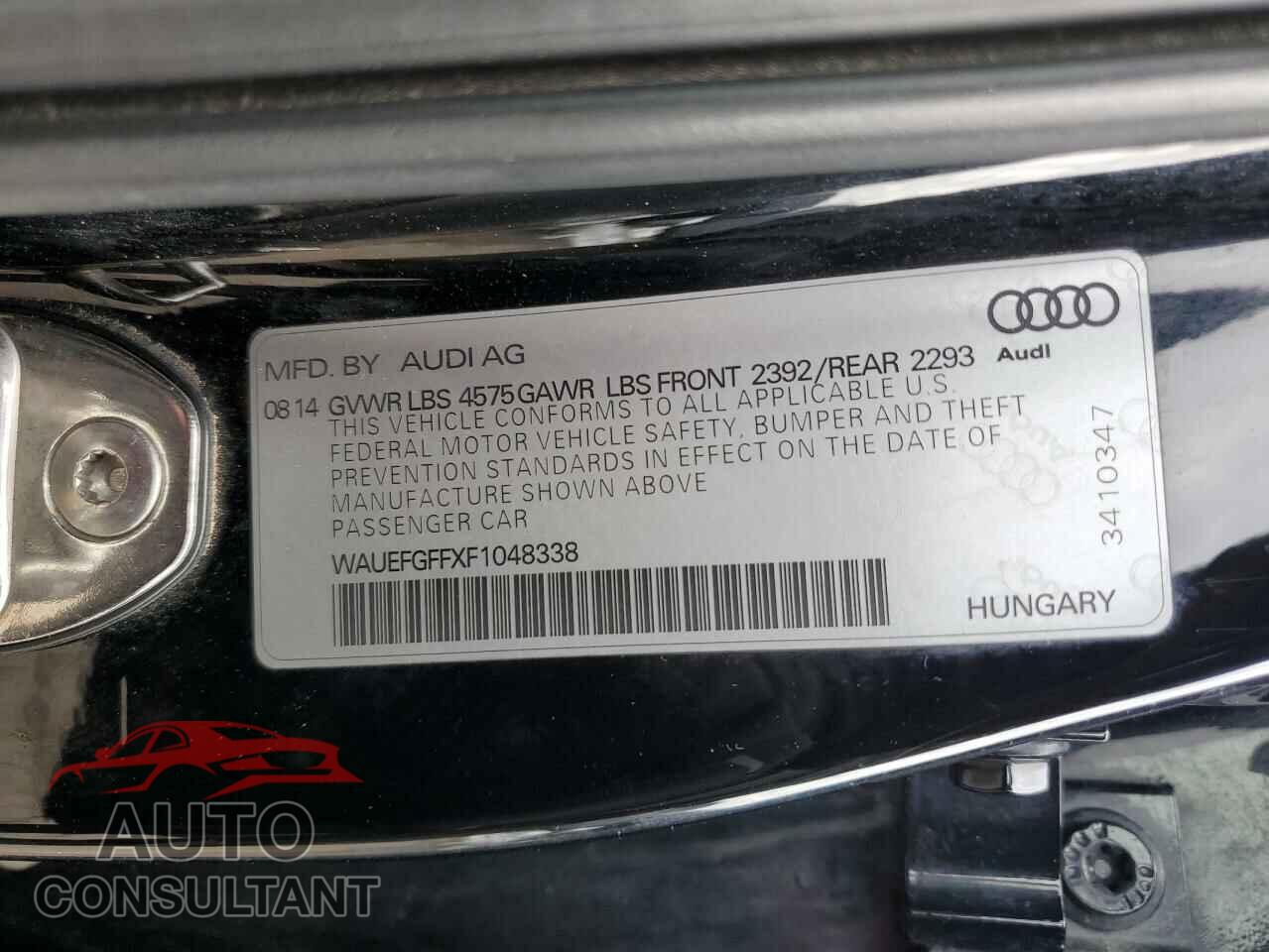 AUDI A3 2015 - WAUEFGFFXF1048338