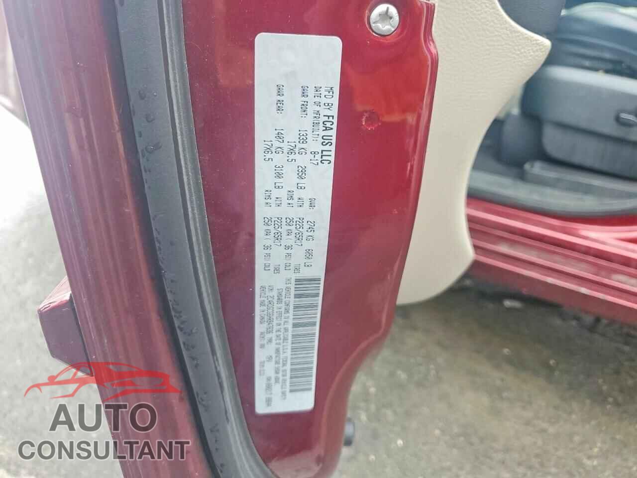 DODGE CARAVAN 2017 - 2C4RDGCG6HR847636