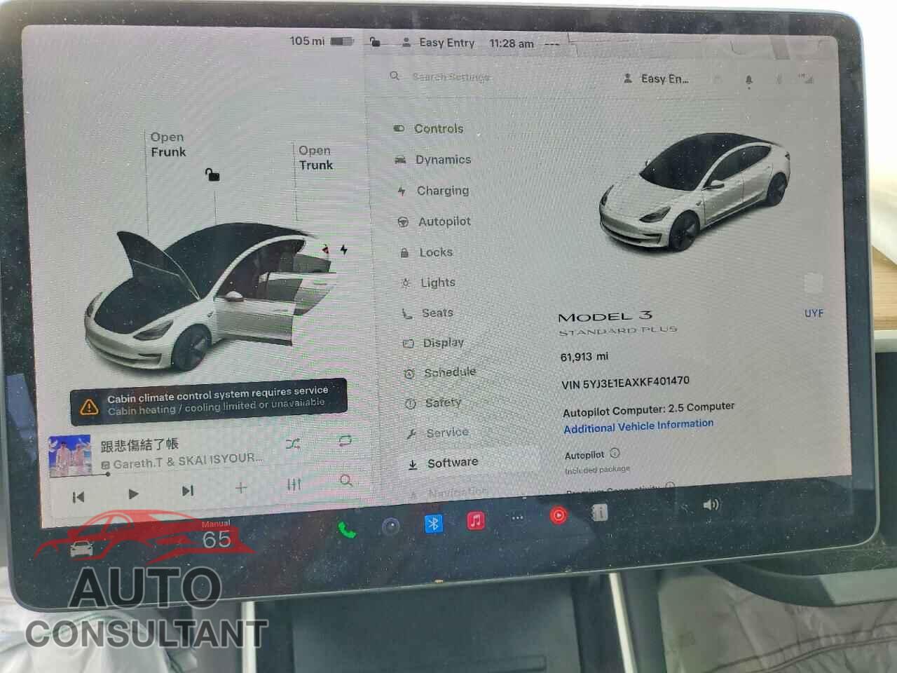 TESLA MODEL 3 2019 - 5YJ3E1EAXKF401470
