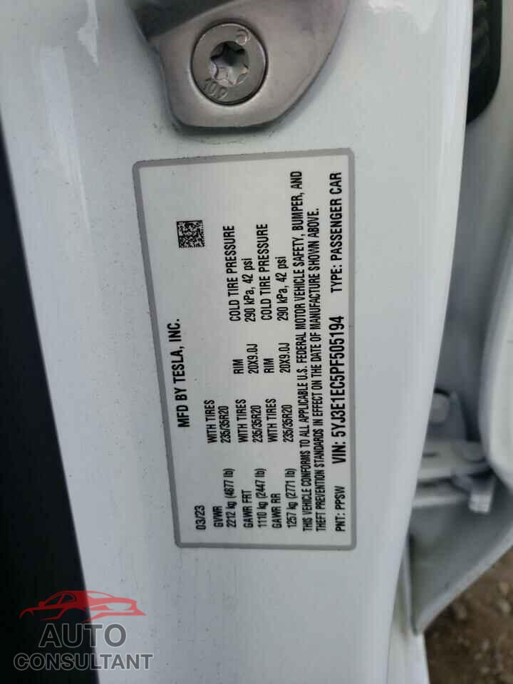 TESLA MODEL 3 2023 - 5YJ3E1EC5PF505194