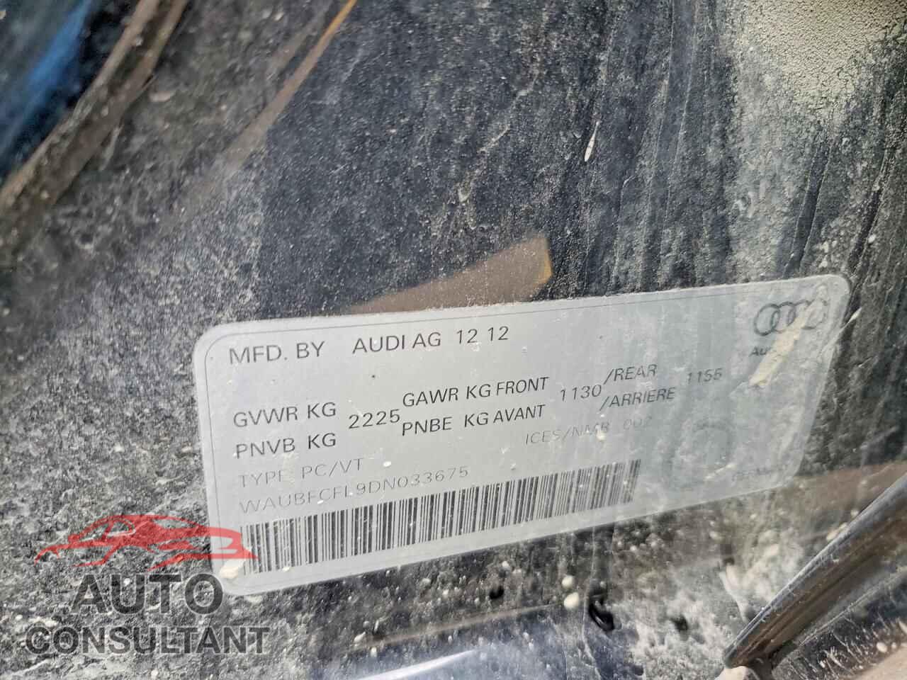 AUDI A4 2013 - WAUBFCFL9DN033675