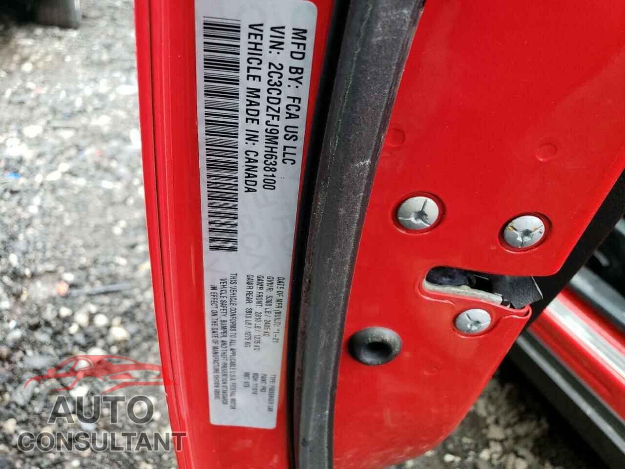 DODGE CHALLENGER 2021 - 2C3CDZFJ9MH638100