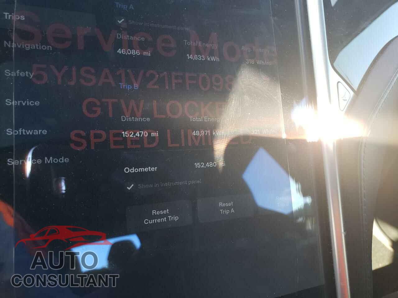 TESLA MODEL S 2015 - 5YJSA1V21FF098987