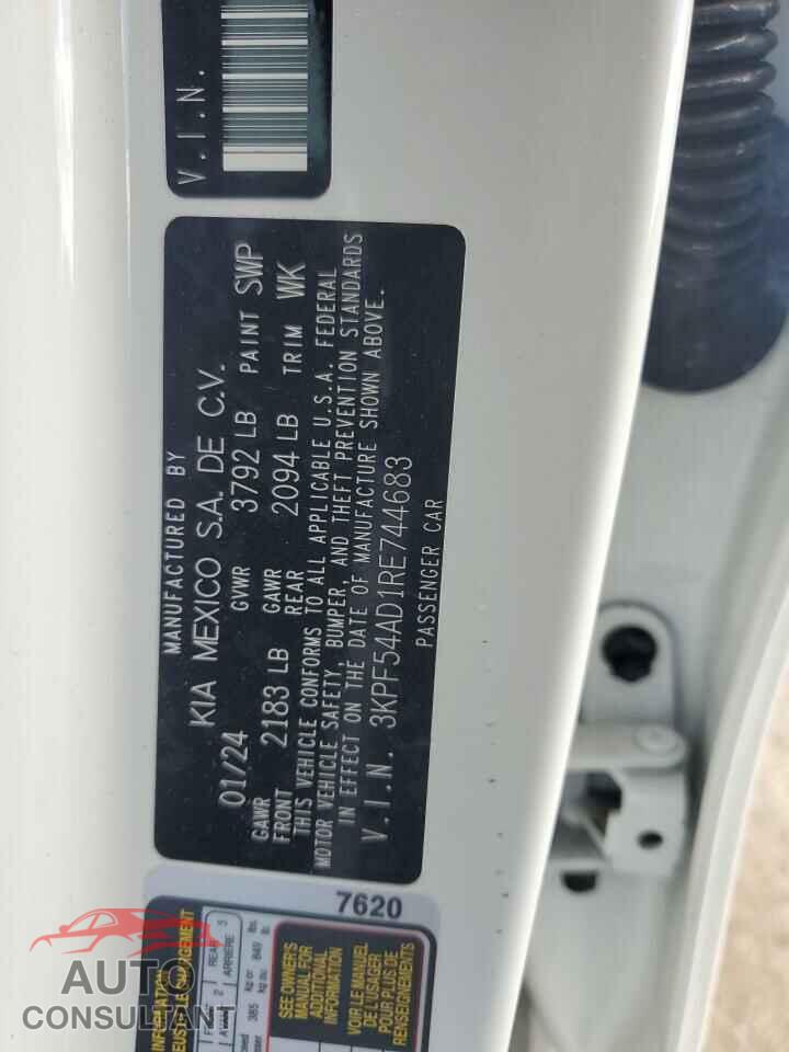 KIA FORTE 2024 - 3KPF54AD1RE744683