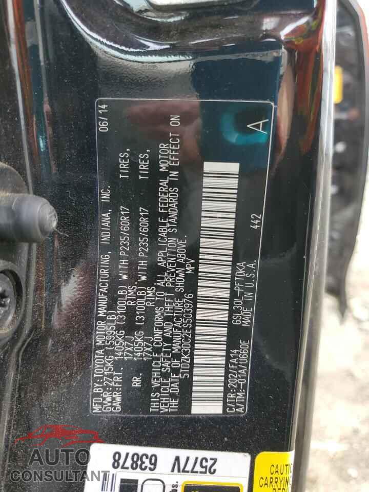 TOYOTA All Models 2014 - 5TDZK3DC2ES503976