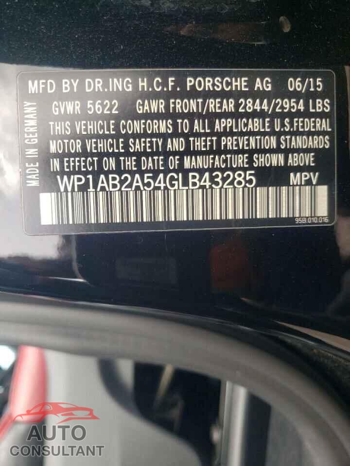 PORSCHE MACAN 2016 - WP1AB2A54GLB43285