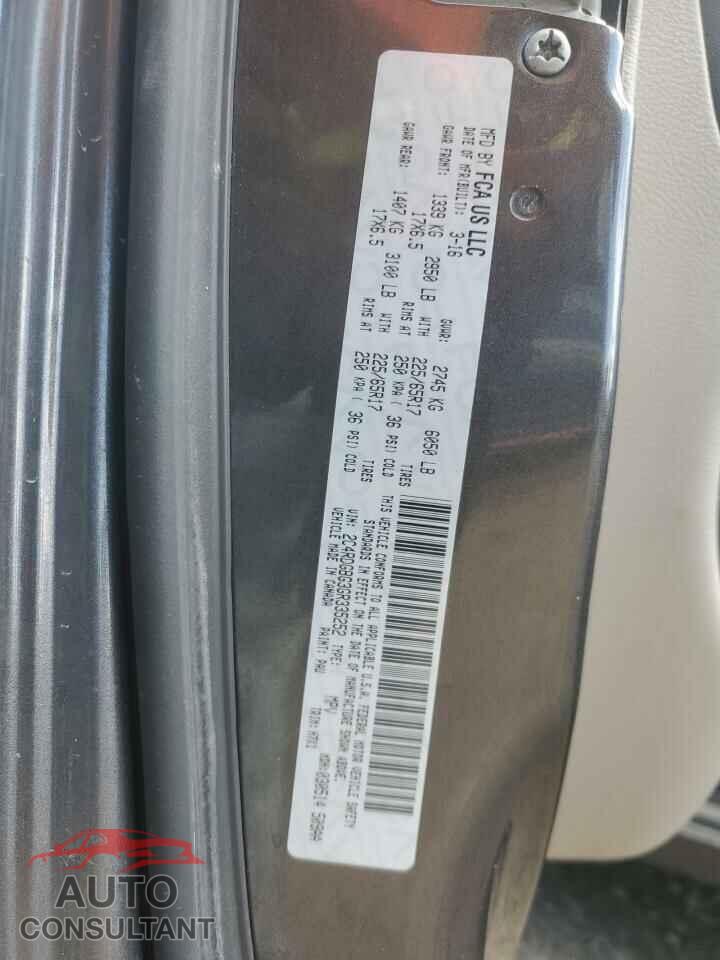 DODGE CARAVAN 2016 - 2C4RDGBG3GR335252